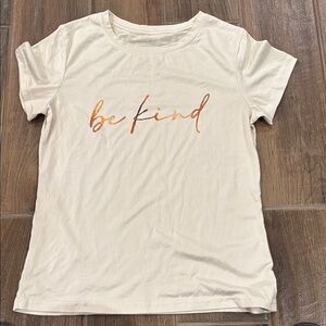 SHEIN Cream 'Be Kind' Short Sleeve Tee
